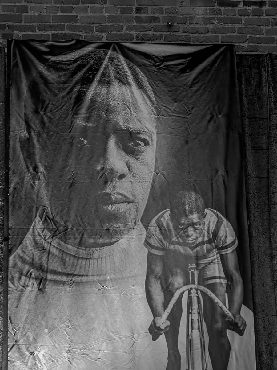 A banner honoring Marshall 