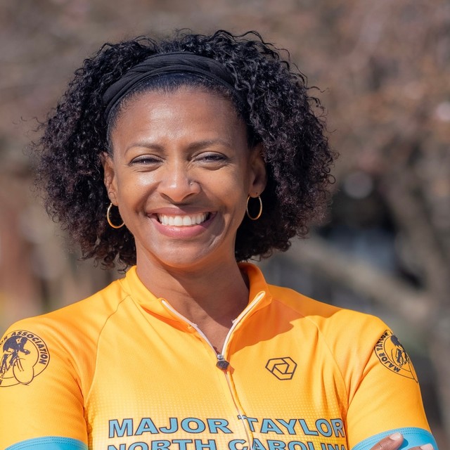 Jeannette Hinton, founder of the Major Taylor Cycling Club of North Carolina