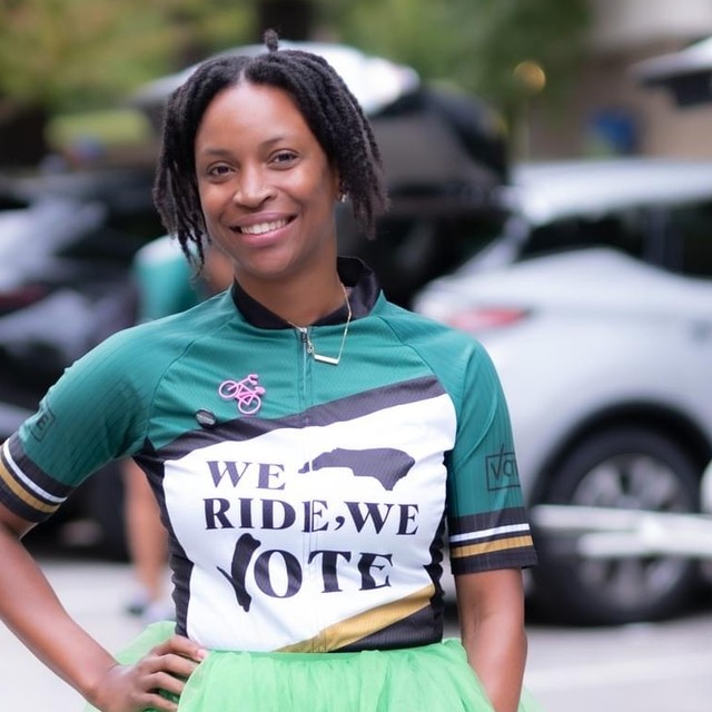 Stefanee Richardson, founder of the Major Taylor Cycling Club of North Carolina